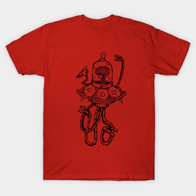 Pew Pew Alien Pew Pew T-Shirt by BubbaWorldComix